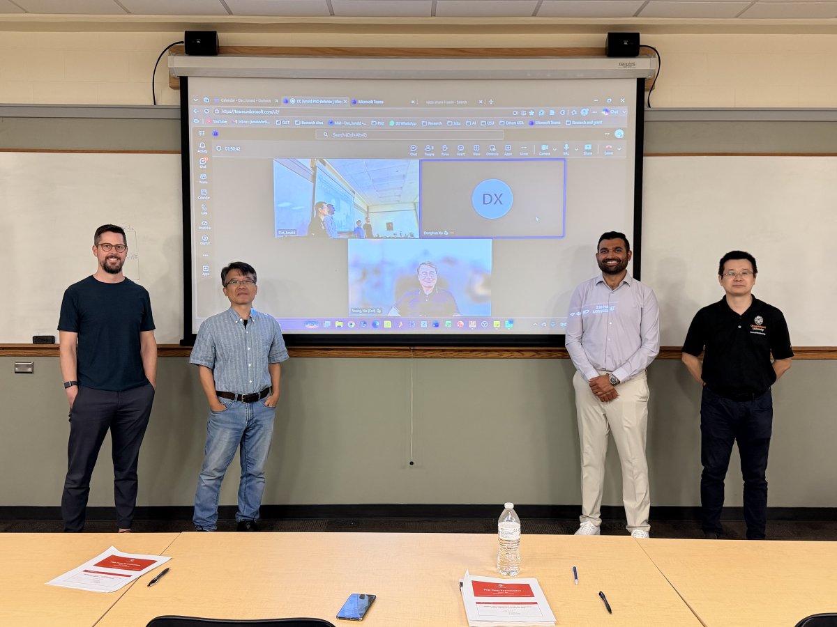 Junaid Dar with his Ph.D. committee after the defense